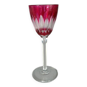 Baccarat: 1 lined crystal wine glass with high leg, 19 cm. 7 available B794