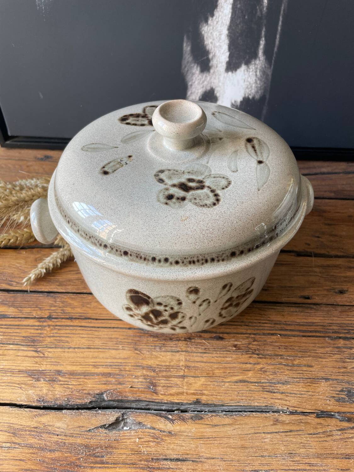 Vintage stoneware soup tureen
