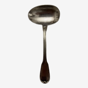 Silver metal sauce spoon