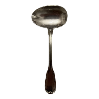 Silver metal sauce spoon