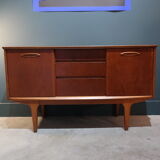 Teak enfilade with 2 sliding doors
