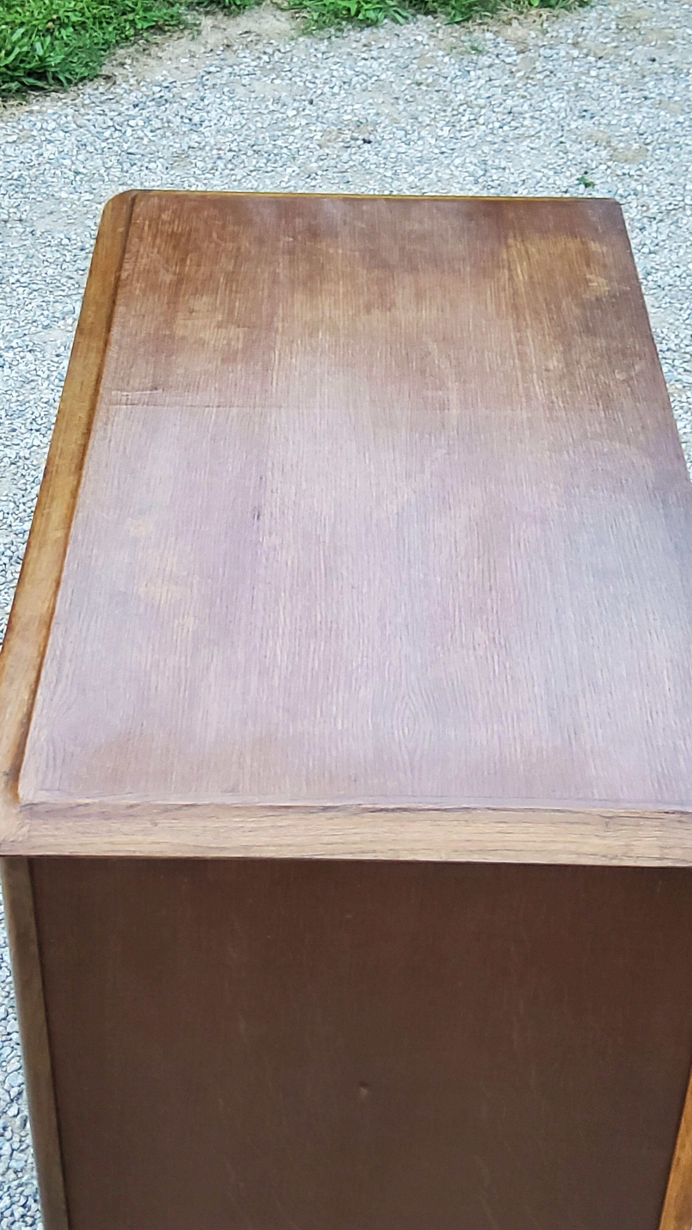 Vintage oak chest of drawers legs compass 3 drawers from the 50s
