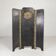 Art Deco screen in steel with brass details, 1930s.