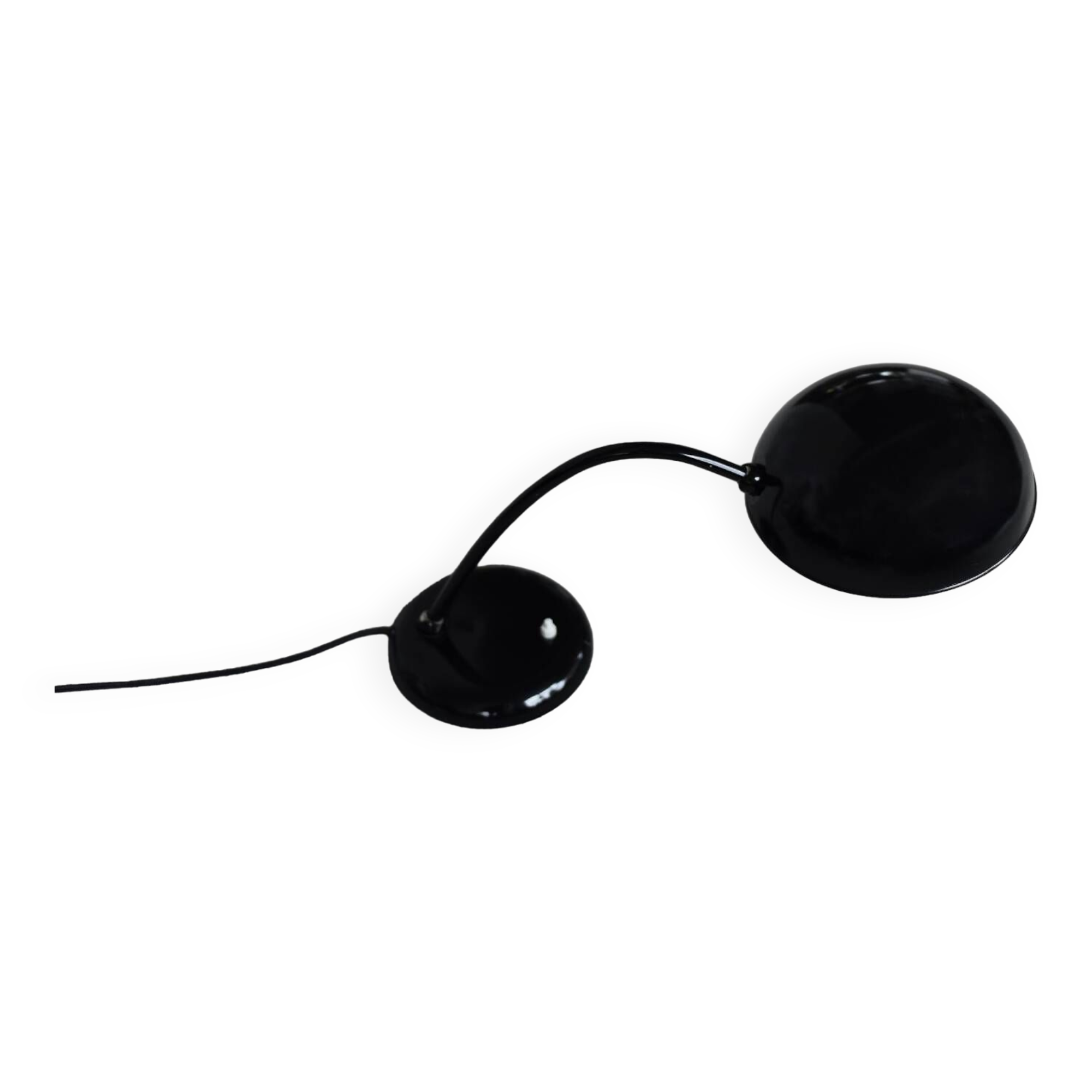 Bauhaus Vintage Minimalist Desk Lamp in Black Metal by Gebrüder Cosack Gecos, Germany, 1940s