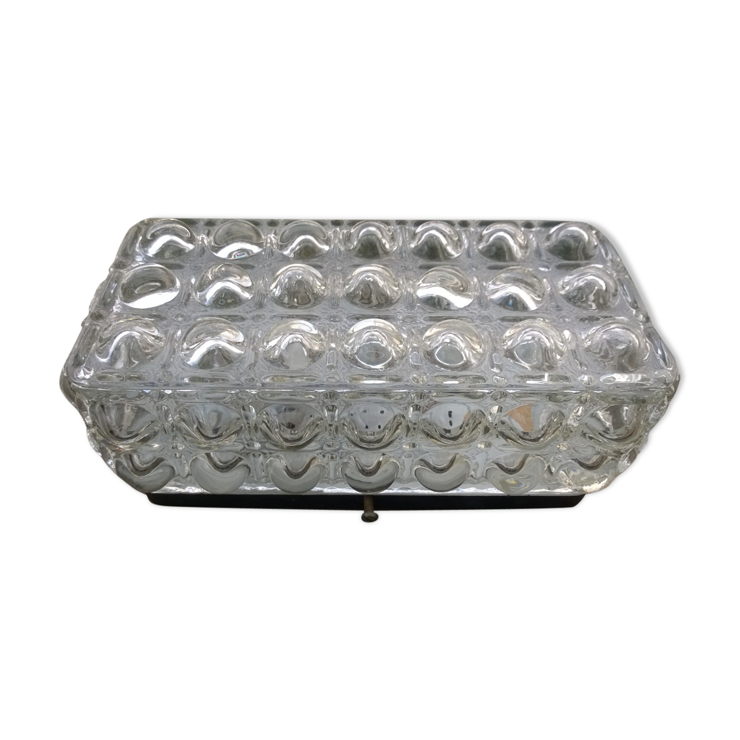 1970 bubbled glass wall light