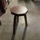 Brutalist wooden stool