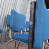 Set of 9 original Tubax chairs attributed to Willy Van Der Meeren, Belgium, 1950s