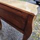 Curved Louis XV style commode in marquetry, mid-20th century.