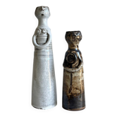 Pair of anthropomorphic soliflore vases by Jacques Pouchain