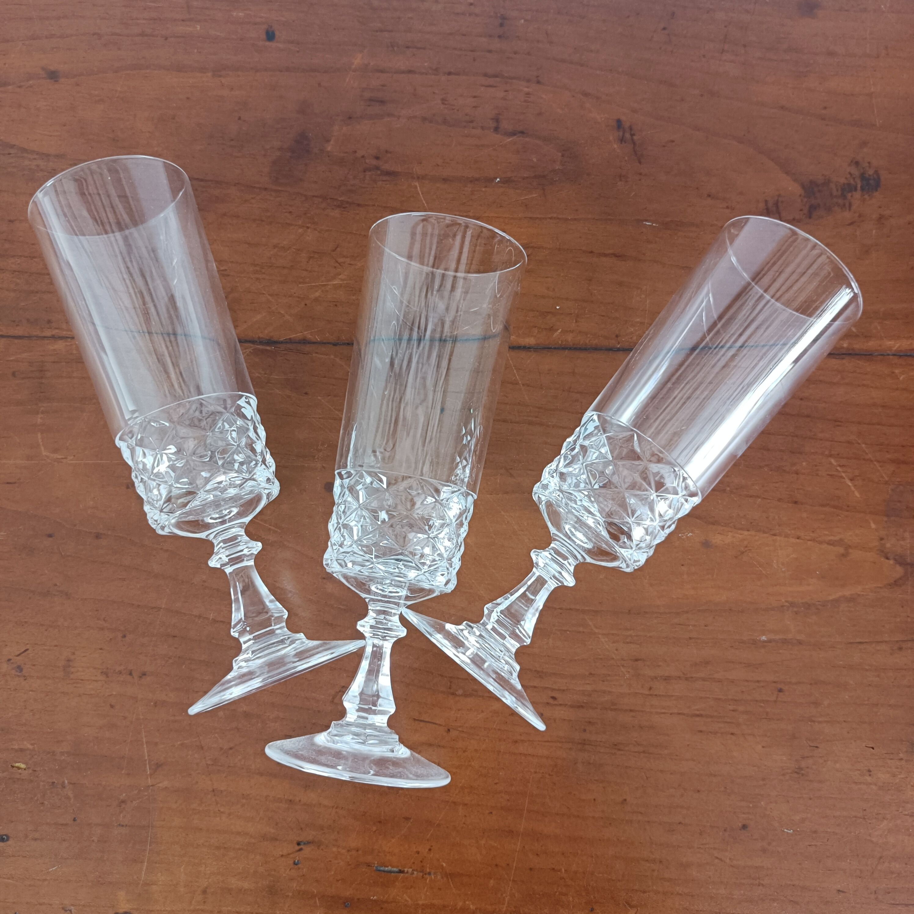 Set of 7 champagne flutes
