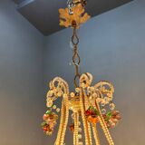 Murano Glass Fruit Crystal Beaded Chandelier, Italy, 1960s