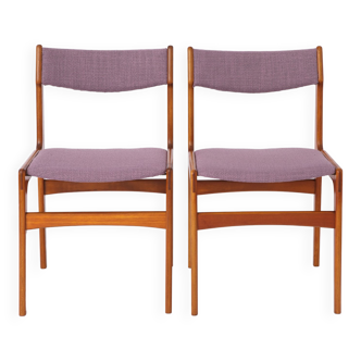 Pair mid century vintage chairs, 1960s, Danish, Teak