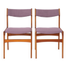 Pair mid century vintage chairs, 1960s, Danish, Teak