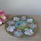 Vintage Japanese plate – Hand-painted cranes and flowers