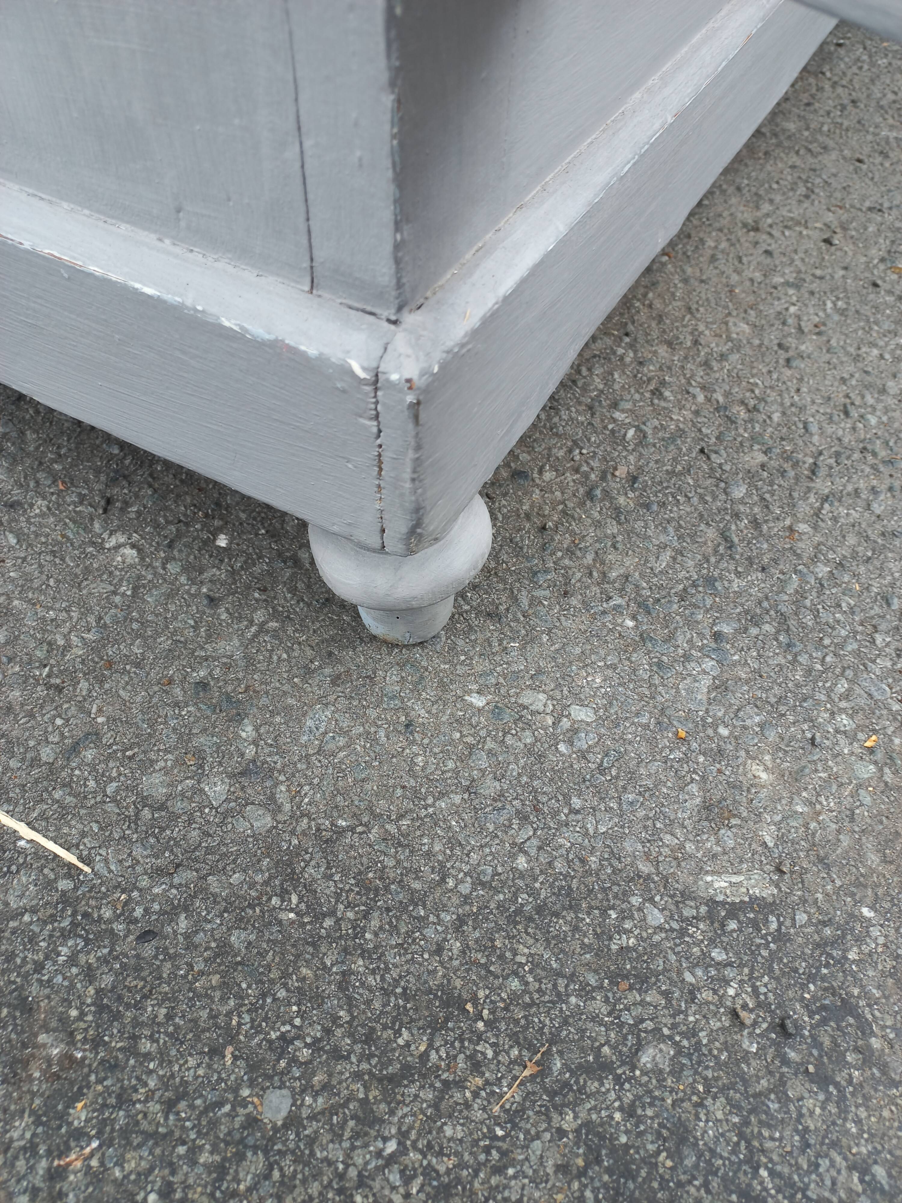 Parisian buffet old gray patina 2 doors 2 drawers