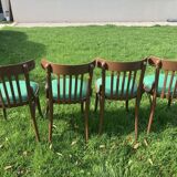 4 chairs bistro skaï vert
