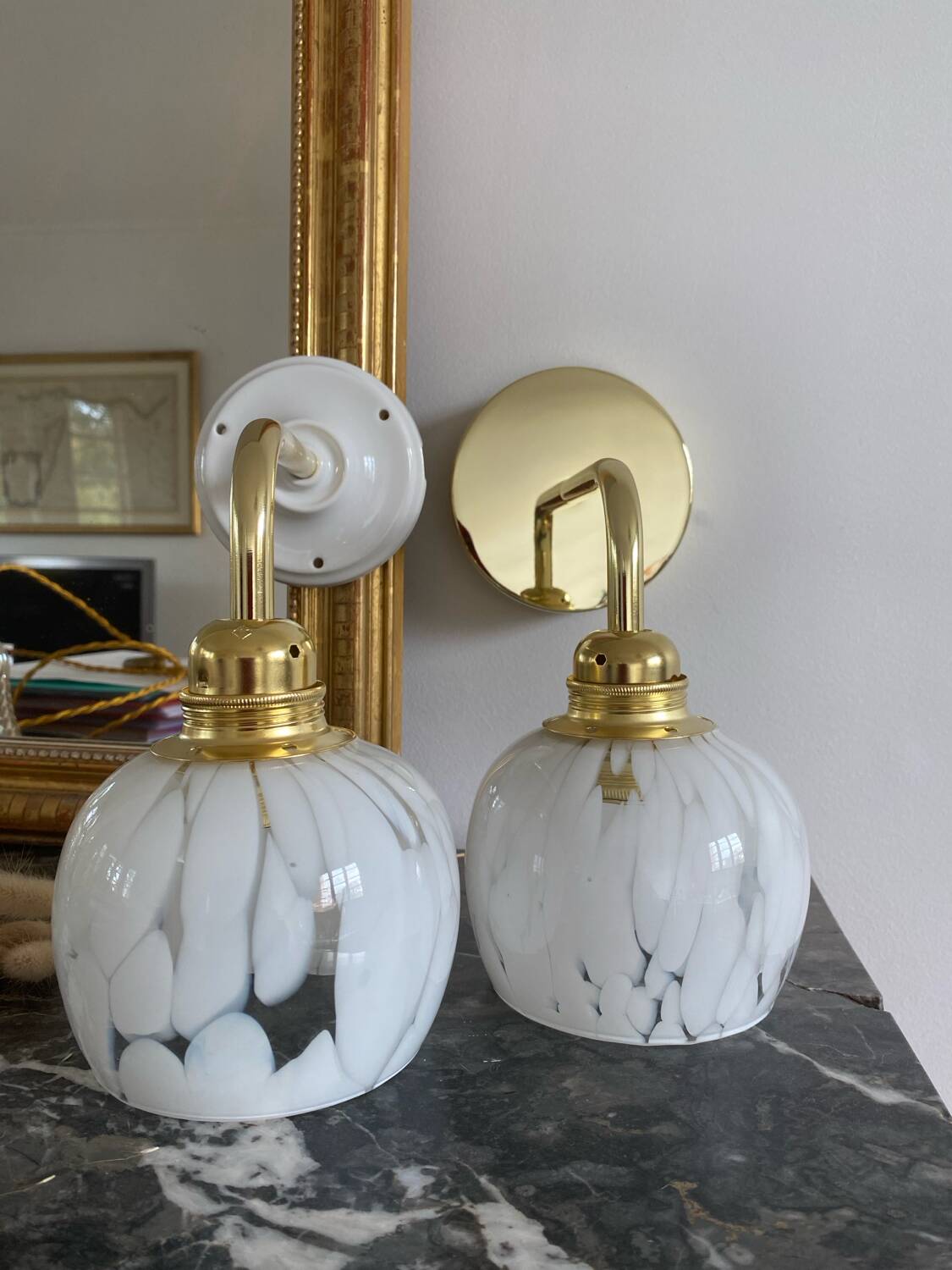 Pair of vintage wall lights