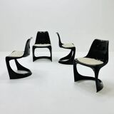 Denmark 1970s 4 x Space Age dining chair designed by Steen Ostergaard for Paul Cadovious