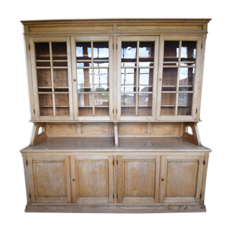 Glazed libraries, furniture of trade school showcase medicine solid oak 1950'