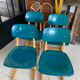 Chaise enfant Casala vintage bleu/vert