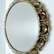 Vintage illuminated crystal brass mirror, 1960s