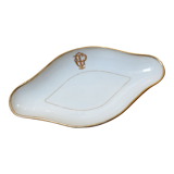 Antique ravier in white porcelain and gold Axe & Pépin in Vierzon
