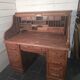 Bureau Américain à rideaux  en chêne massif des années 1900