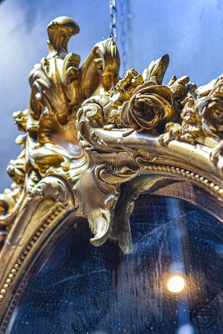 19th-century golden mirror