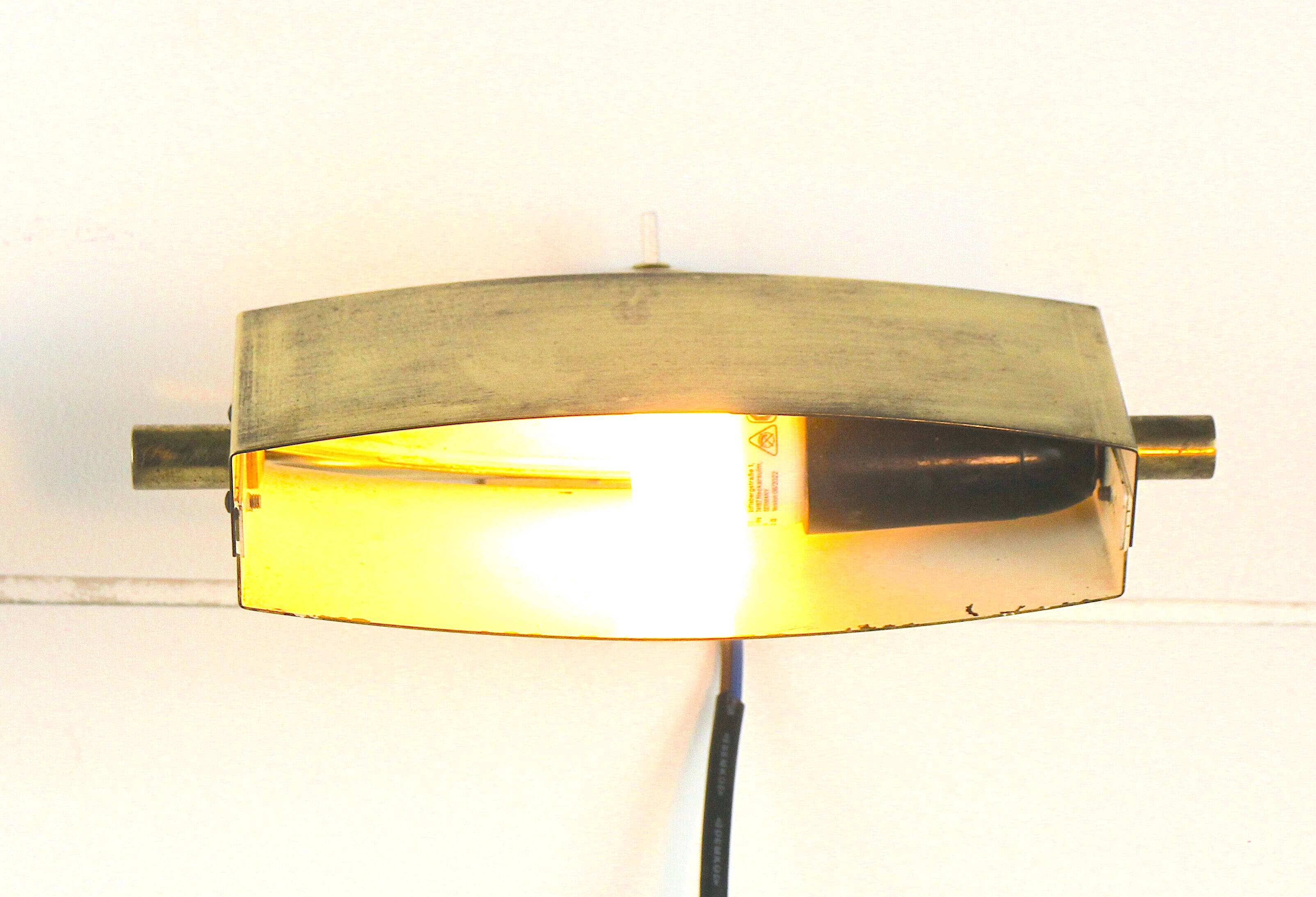 Pair of brass wall lights, Lita, France, 1970s