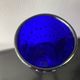 Vintage Scandinavian cobalt blue bubble glass vase from the brand.