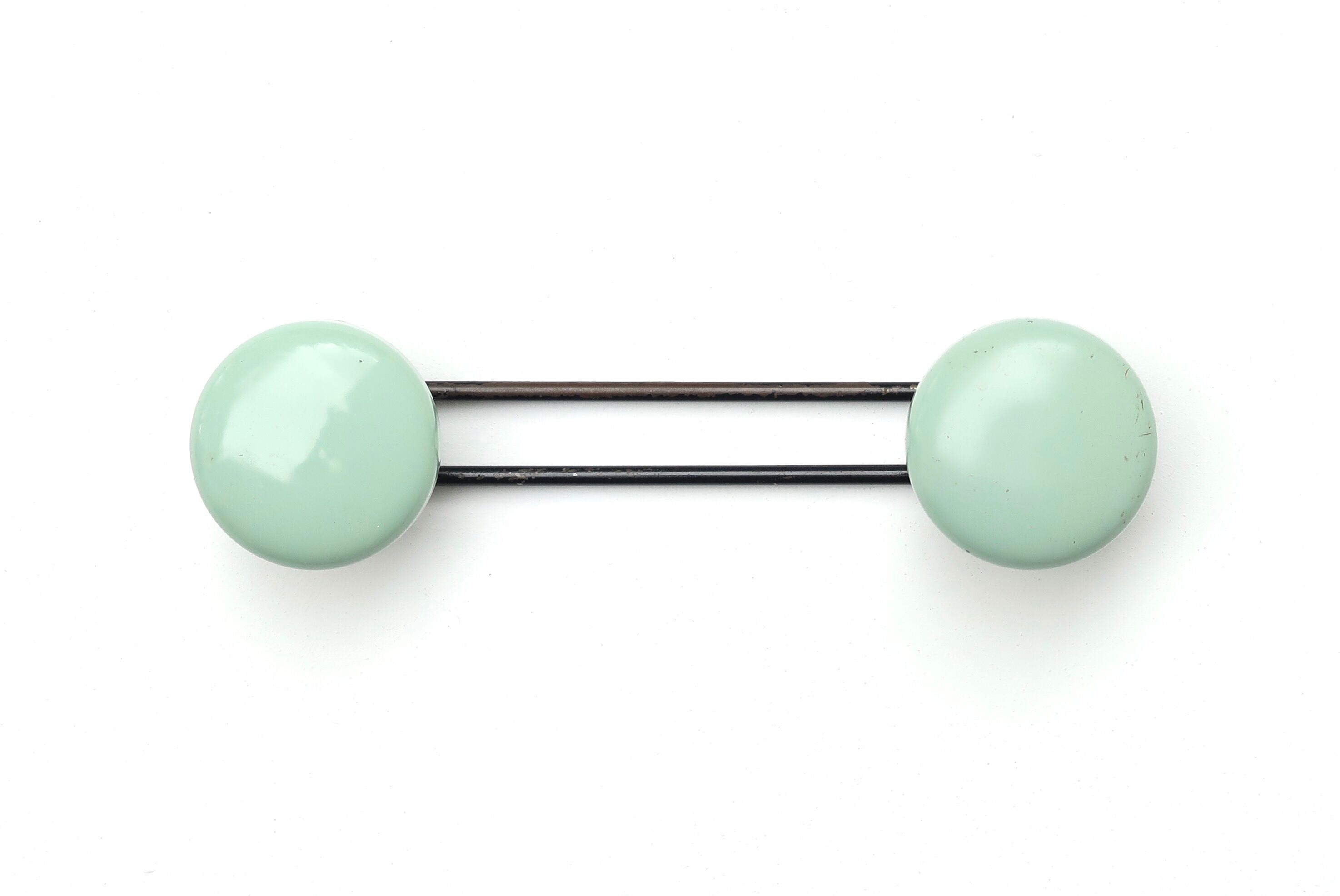 Coat rack in black and blue green metal, 50s
