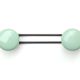 Coat rack in black and blue green metal, 50s