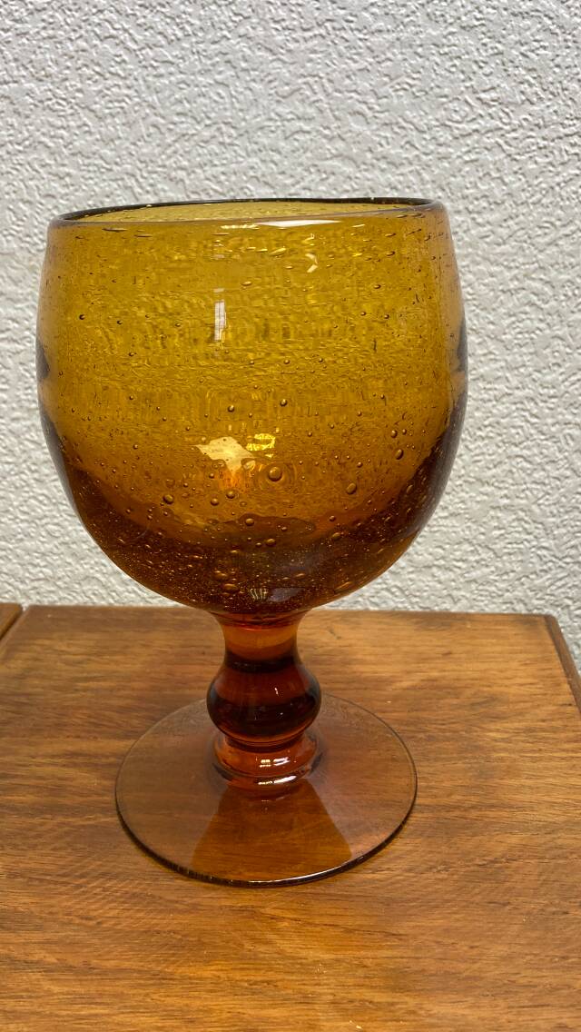 Bubble glass vase
