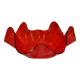 Red plexiglass fruit basket from the 70s