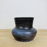 Blue ceramic vase from the 50s, Accolay style