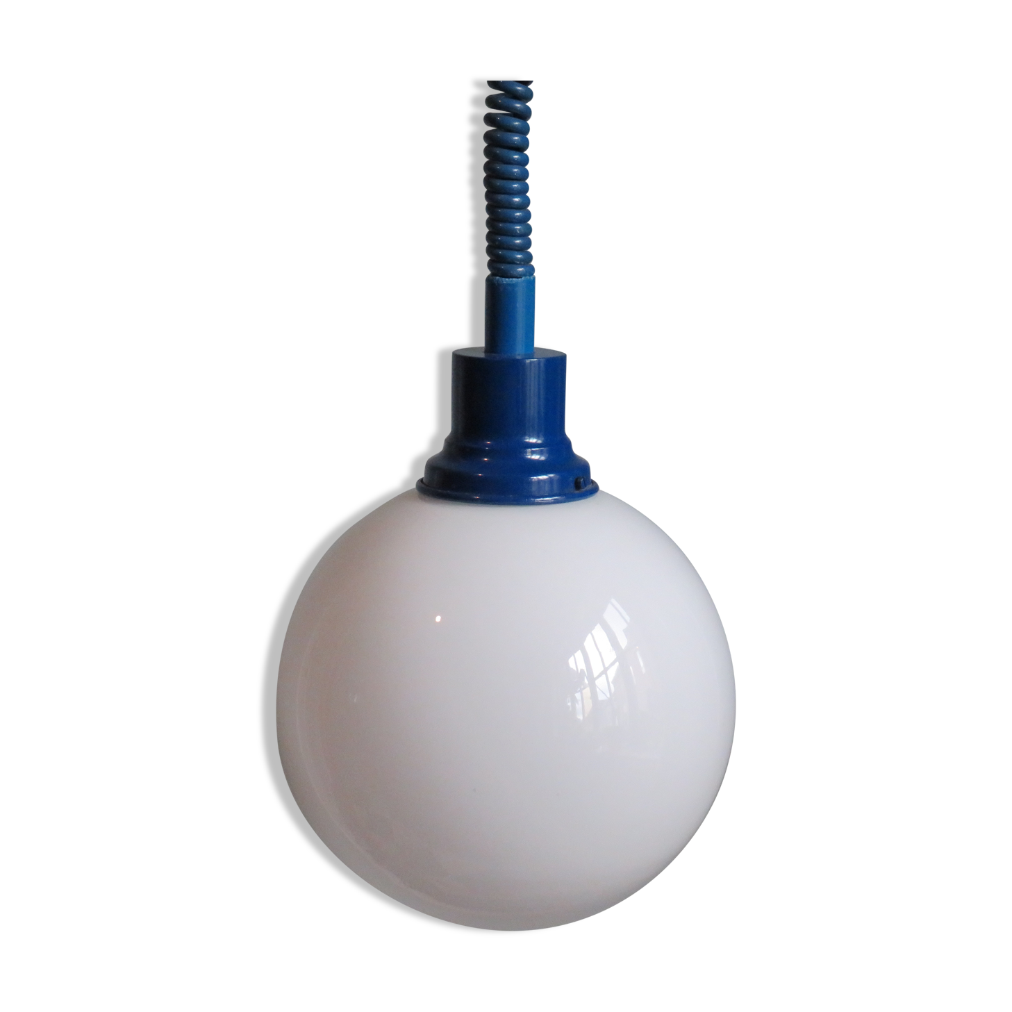 Opaline glass pendant lamp, Germany 1970s