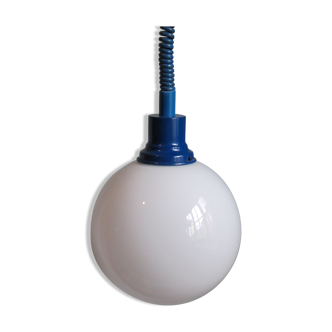 Opaline glass pendant lamp, Germany 1970s