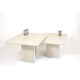 Paire de tables gigognes en travertin, Italie