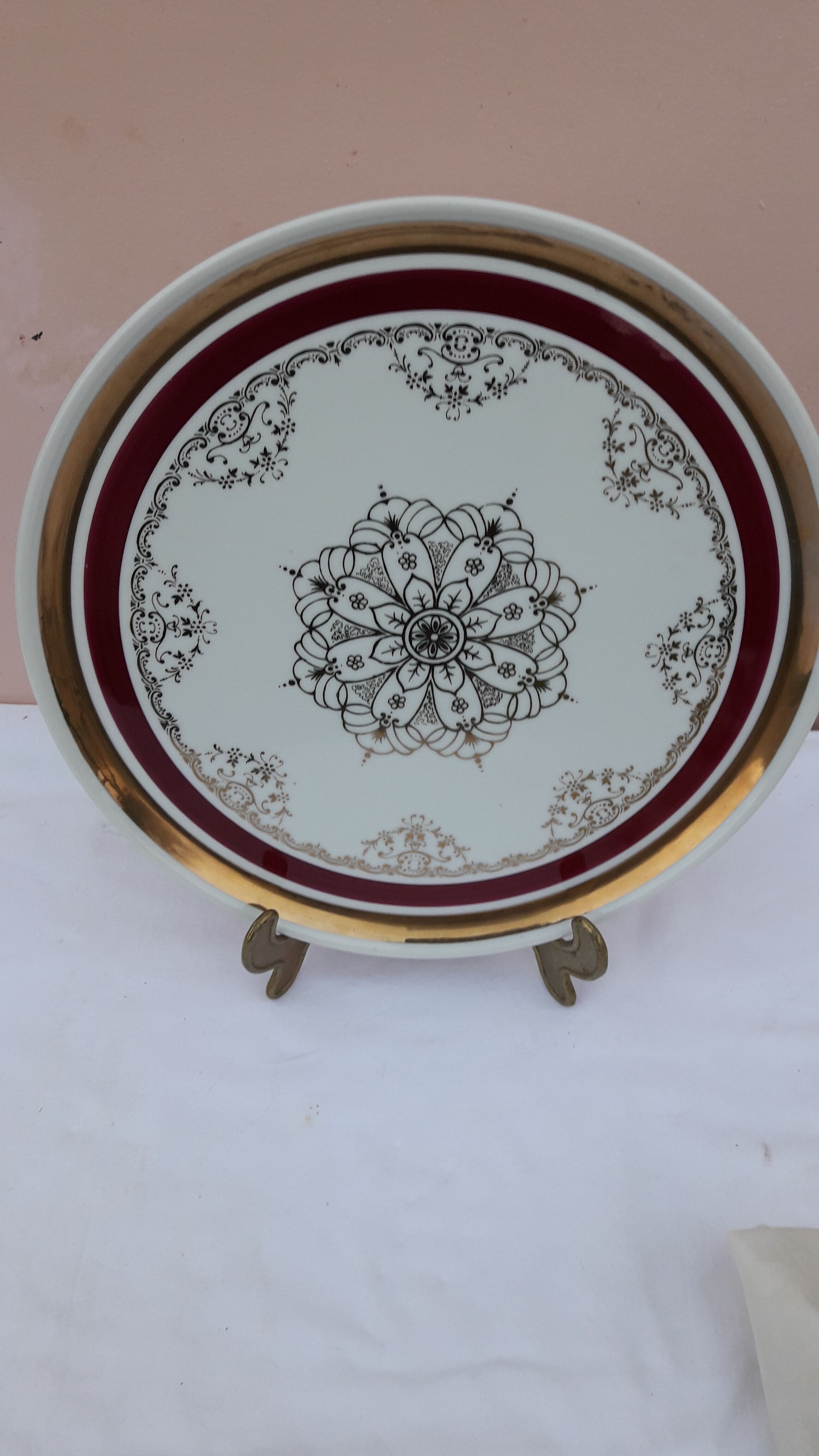 French porcelain pie dish 29.5 cm diameter