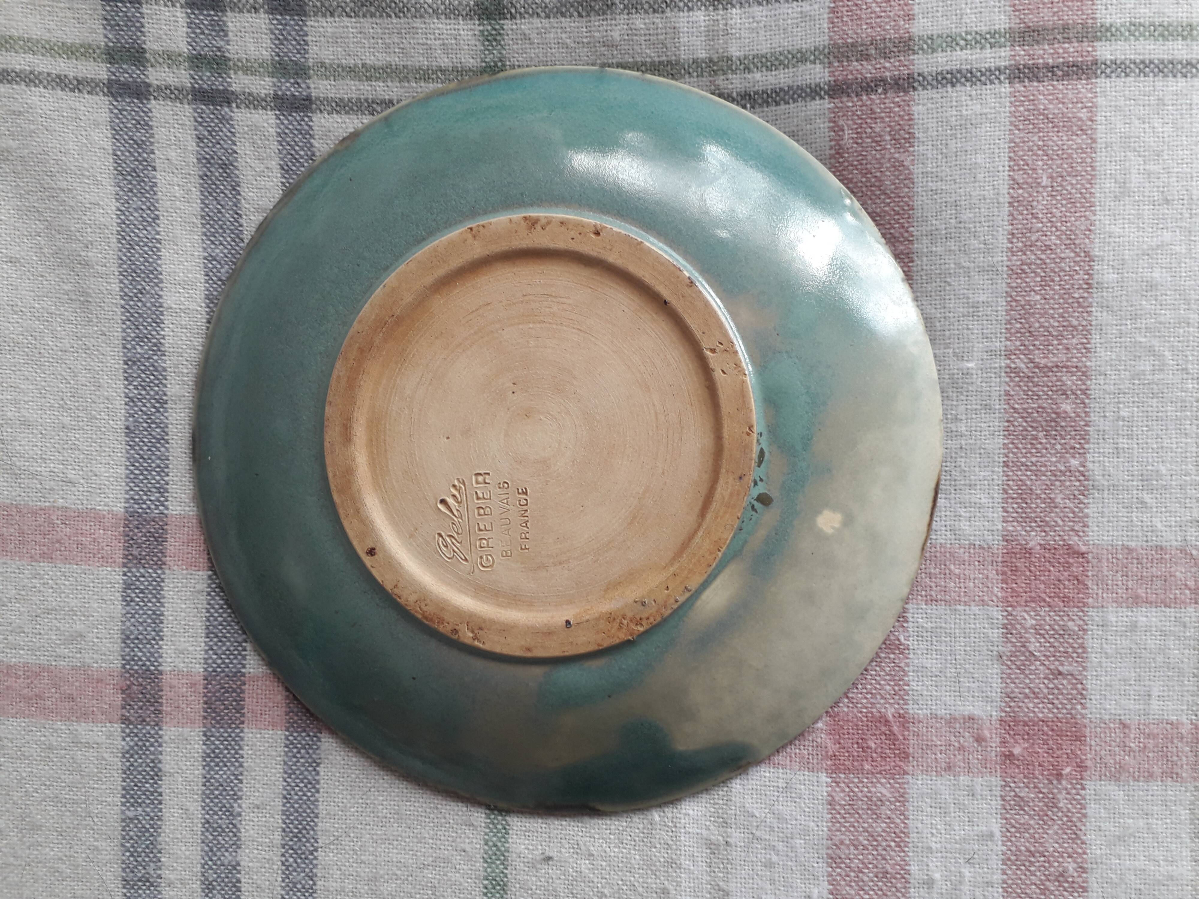 Vintage ceramic signed Gréber