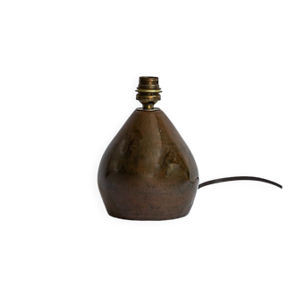 Pied de lampe poire en céramique vernissée, Années 60