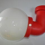Danish wall light design indus red pipe