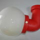Danish wall light design indus red pipe
