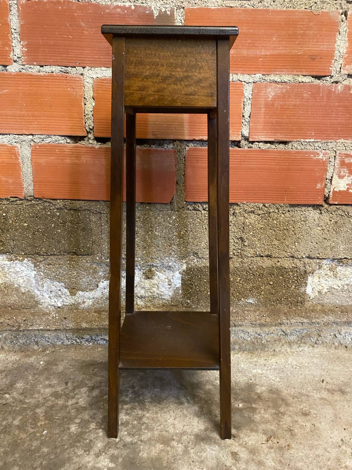 Vintage Wooden Stool #D458