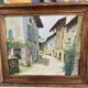Huile sur bois village provençal
