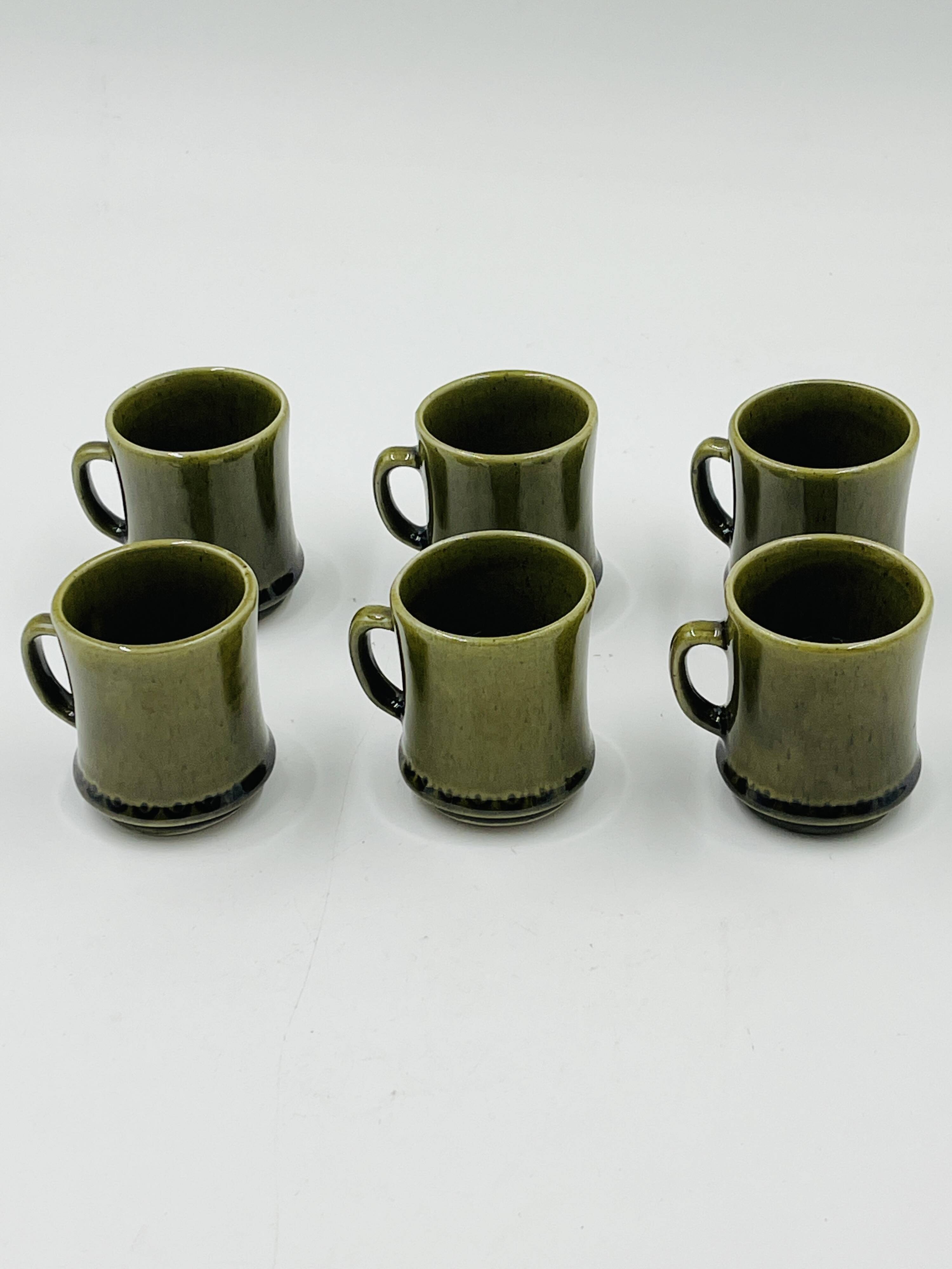Lot 6 Espresso Cups Deco Hälsingborg Bari 15/1 Olive