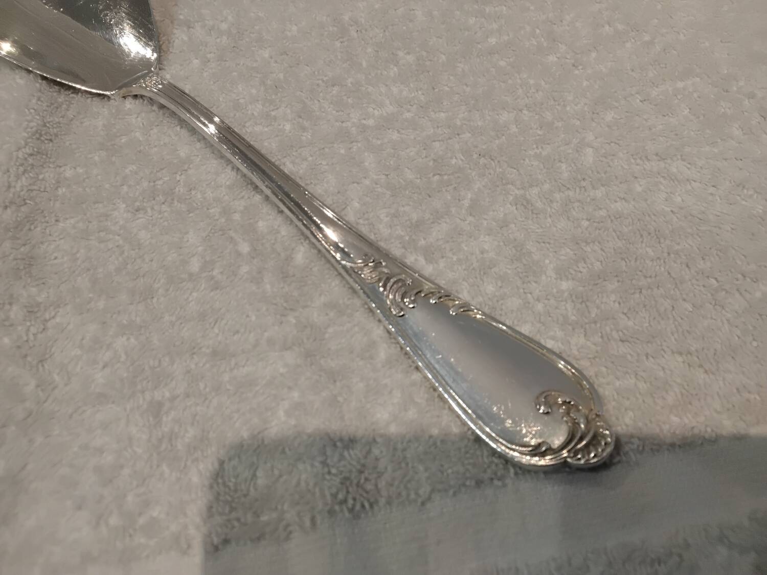 Rice serving shovel silver plated metal goldsmith cross Lorraine style LXV