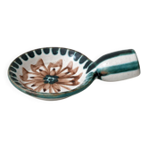 Ceramic frying pan by Robert Picault, sun decoration, 1960s.