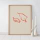 Botanical illustration giclee print, 50x70