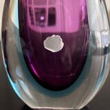 Sommerso vase in Murano glass